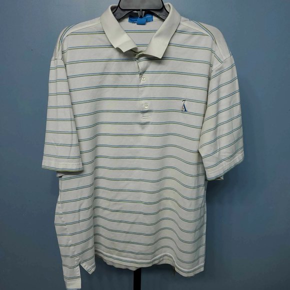 4/$10 Fairway & Greene Mens White Stripped T-Shirt |Size: XL - Picture 1 of 5